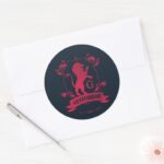 Ornate GRYFFINDOR™ House Crest Classic Round Sticker