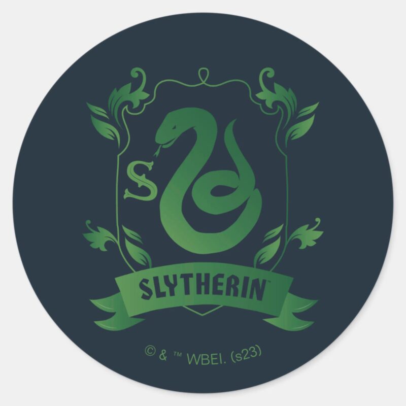 Ornate SLYTHERIN™ House Crest Classic Round Sticker Ornate SLYTHERIN™ House Crest Classic Round Sticker