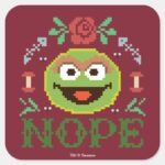 Oscar Cross Stitch Square Sticker