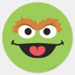 Oscar Face Art Classic Round Sticker