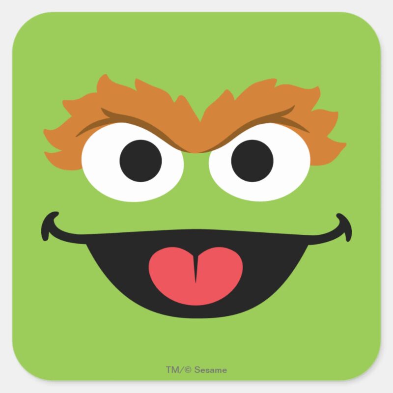 Oscar Face Art Square Sticker Oscar Face Art Square Sticker