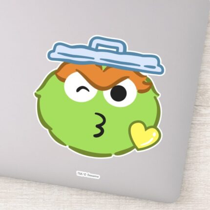 Oscar Face Throwing A Kiss Sticker