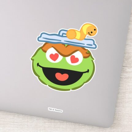 Oscar Smiling Face With Heart Shaped Eyes Sticker