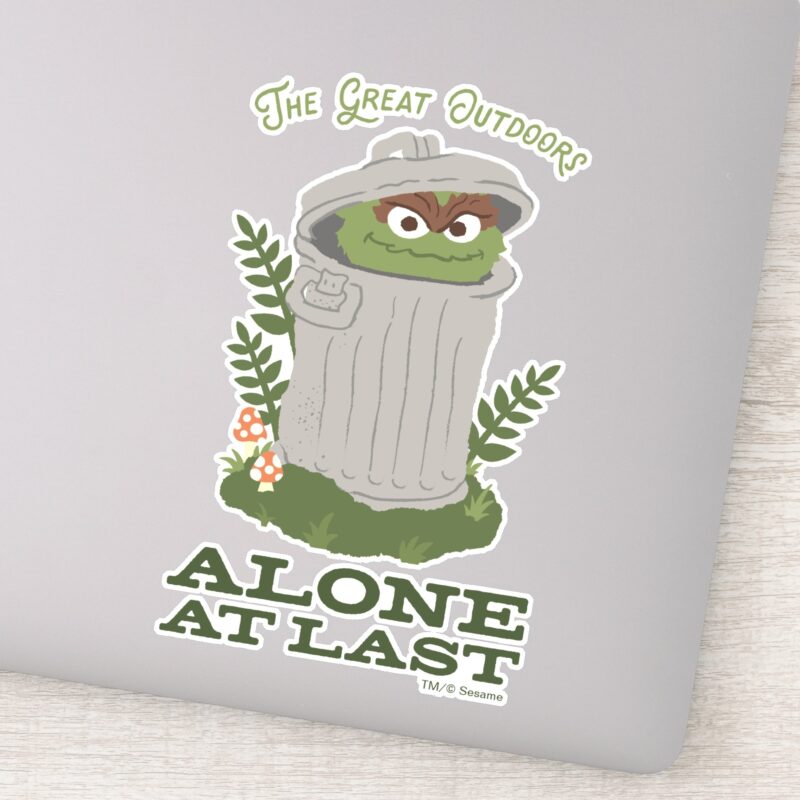 Oscar The Grouch The Great Outdoors Sticker Oscar The Grouch The Great Outdoors Sticker