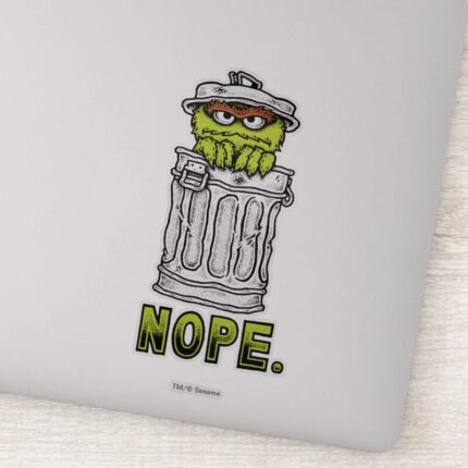Oscar The Grouch Nope. Sticker