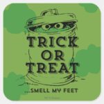 Oscar The Grouch Smell My Feet Square Sticker