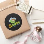 Oscar The Grouch 1969 Classic Round Sticker