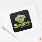 Oscar The Grouch 1969 Square Sticker