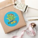 Oscar The Grouch Comic Classic Round Sticker