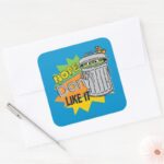 Oscar The Grouch Dont Like Square Sticker