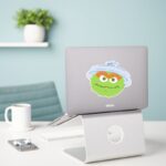 Oscar The Grouch Face Sticker
