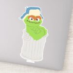Oscar The Grouch Trash Can Lean Sticker