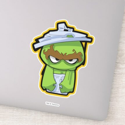 Oscar The Grouch Zombie Sticker