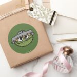 Oscar The Grouch 80s Throwback Classic Round Sticker