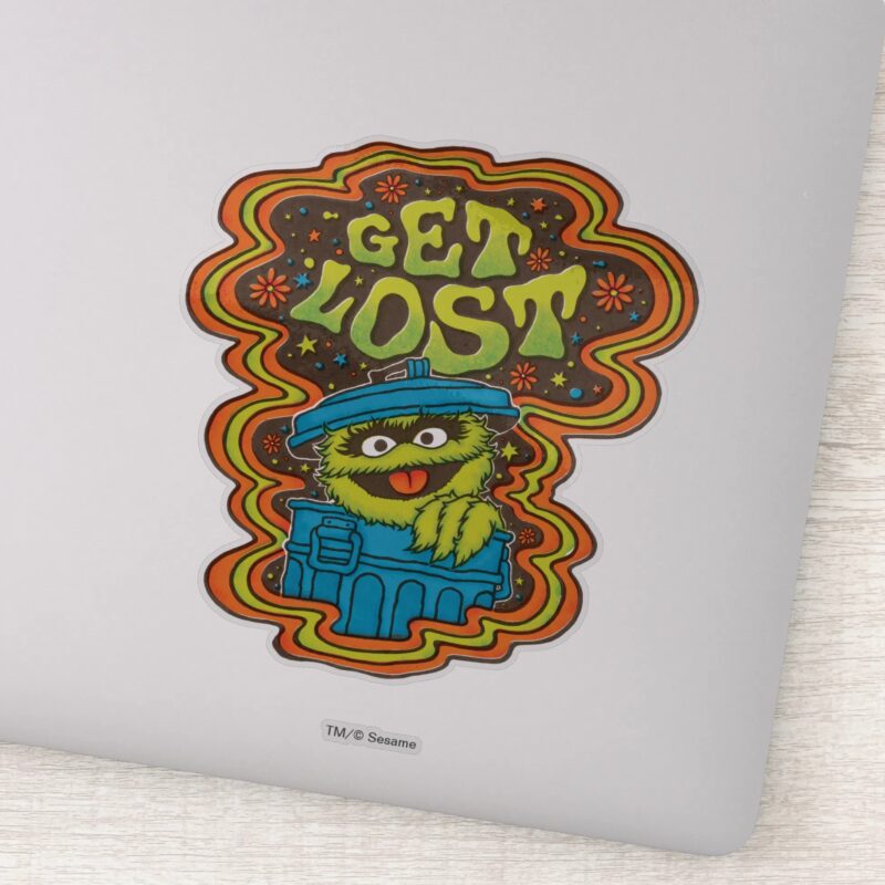 Oscar The Grouch Psychedelic Sticker Oscar The Grouch Psychedelic Sticker