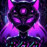 Otaku Cyber Cat Girl Poster