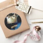 Owl With Letter Movie Poster Classic Round Sticker