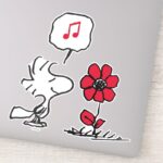 PEANUTS Woodstock Flower Sticker