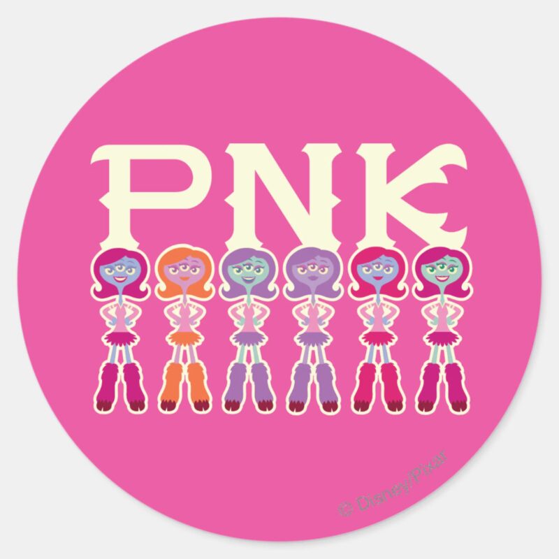 PNK Scare Students Classic Round Sticker PNK Scare Students Classic Round Sticker