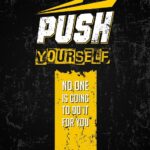 PUSH YOURSELF Gym Fitness Poster