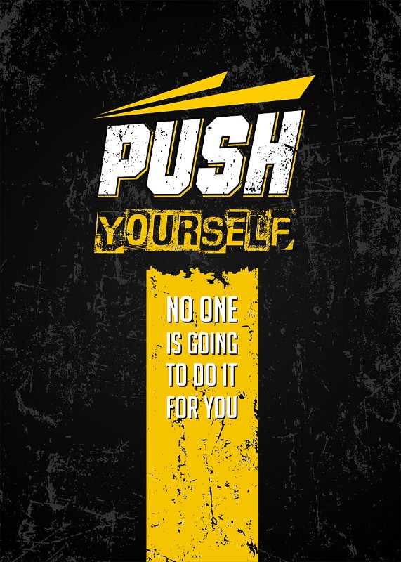 PUSH YOURSELF Gym Fitness Poster
