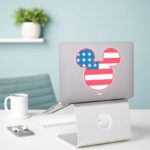 Patriotic Mickey Mouse American Flag Icon Sticker