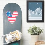 Patriotic Mickey Mouse American Flag Icon Sticker