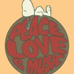 Peace Love And Music Peanuts Poster