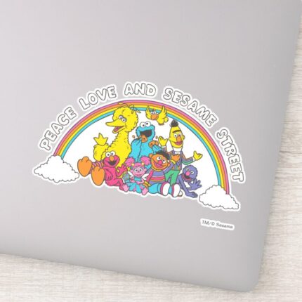 Peace Love And Sesame Street Sticker