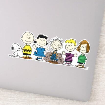 Peanuts Friends In A Row Sticker