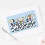 Peanuts Gang Group Lineup Rectangular Sticker