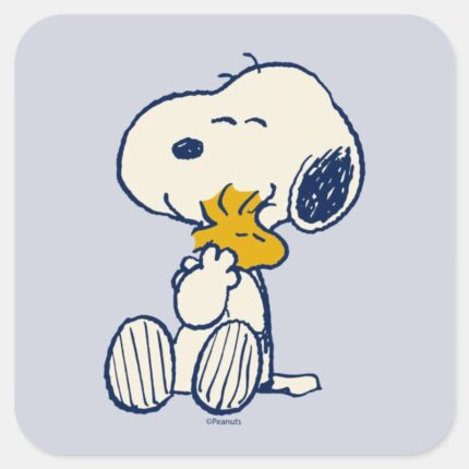 Peanuts In Bloom Square Sticker