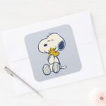 Peanuts In Bloom Square Sticker