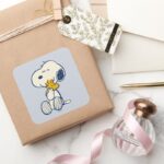 Peanuts In Bloom Square Sticker