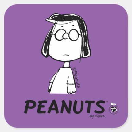 Peanuts Persistance Marcie Square Sticker