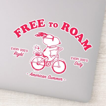 Peanuts American Summer Free To Roam Sticker