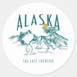 Peanuts Alaska The Last Frontier Classic Round Sticker