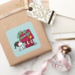 Peanuts All The Trimmings Square Sticker