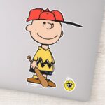 Peanuts Charlie Brown Baseball Smile Sticker