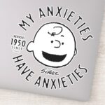 Peanuts Charlie Brown Nervous Since 1950 Sticker