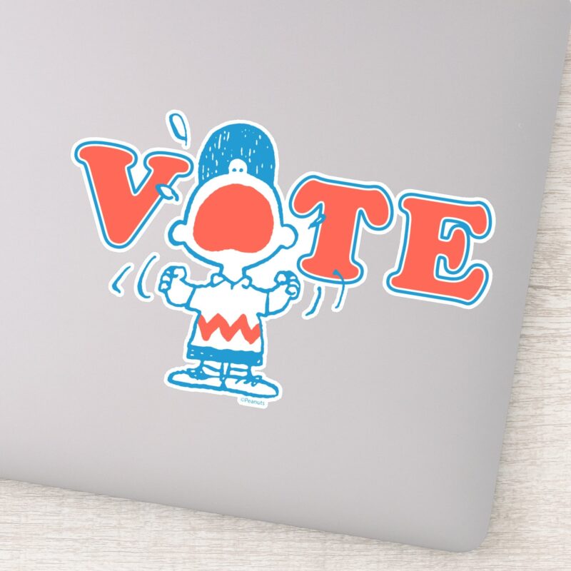 Peanuts Charlie Brown Vote Sticker