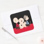 Peanuts Charlie Brown Linus Square Sticker