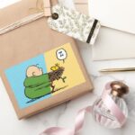 Peanuts Charlie Brown Woodstock Half Half Rectangular Sticker