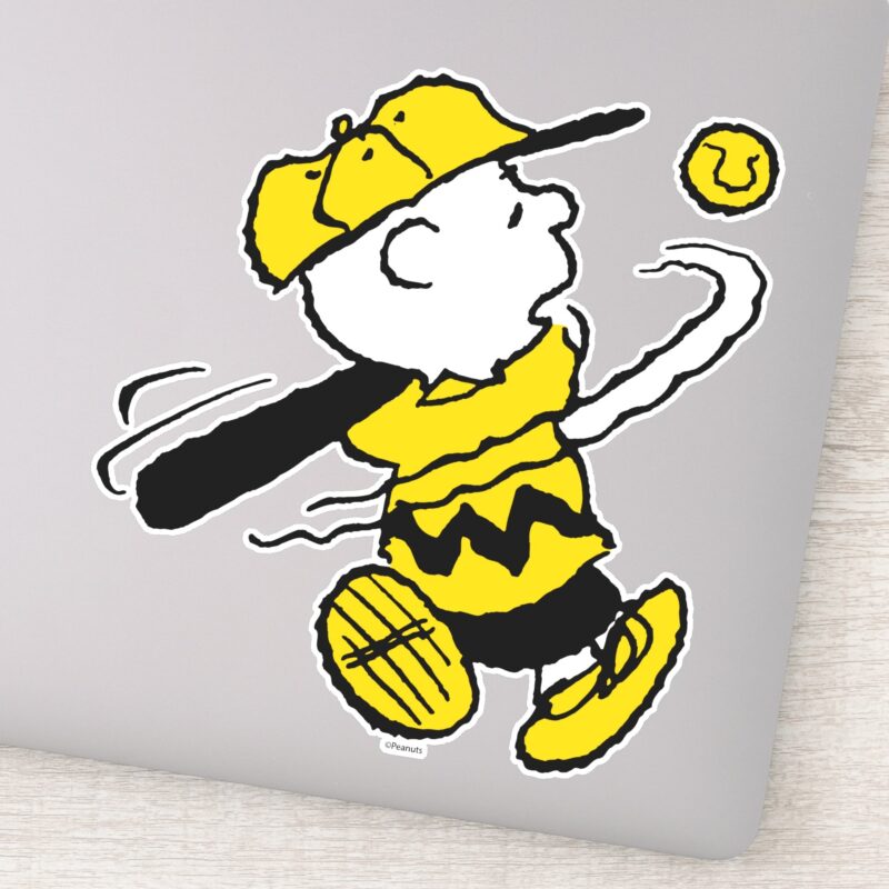 Peanuts Charlie Brown At Bat Sticker