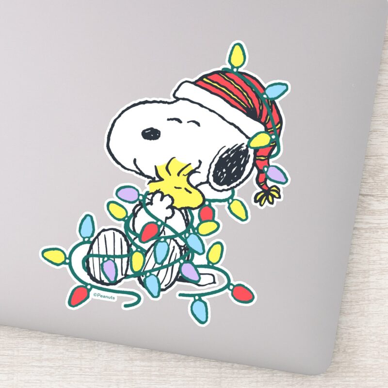 Peanuts Christmas Love And Lights Sticker