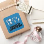 Peanuts Franklin Armstrong Square Sticker