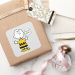 Peanuts Good Grief Charlie Brown Square Sticker