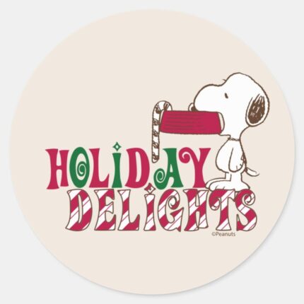 Peanuts Holiday Delights Classic Round Sticker