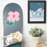 Peanuts Illustrating Nature Pink Flower Sticker