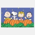 Peanuts Its The Great Pumpkin Charlie Brown Rectangular Sticker